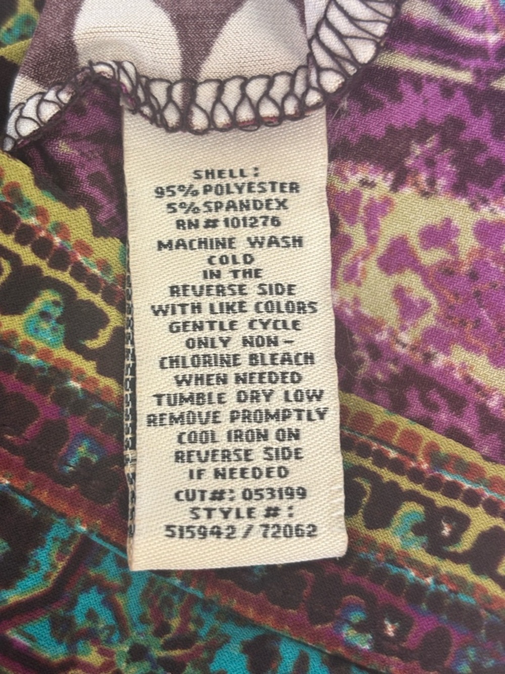 Beige by eci Floral Paisley Print Dress Purple, Green, Cream, Black Women’s 6 - Picture 9 of 9